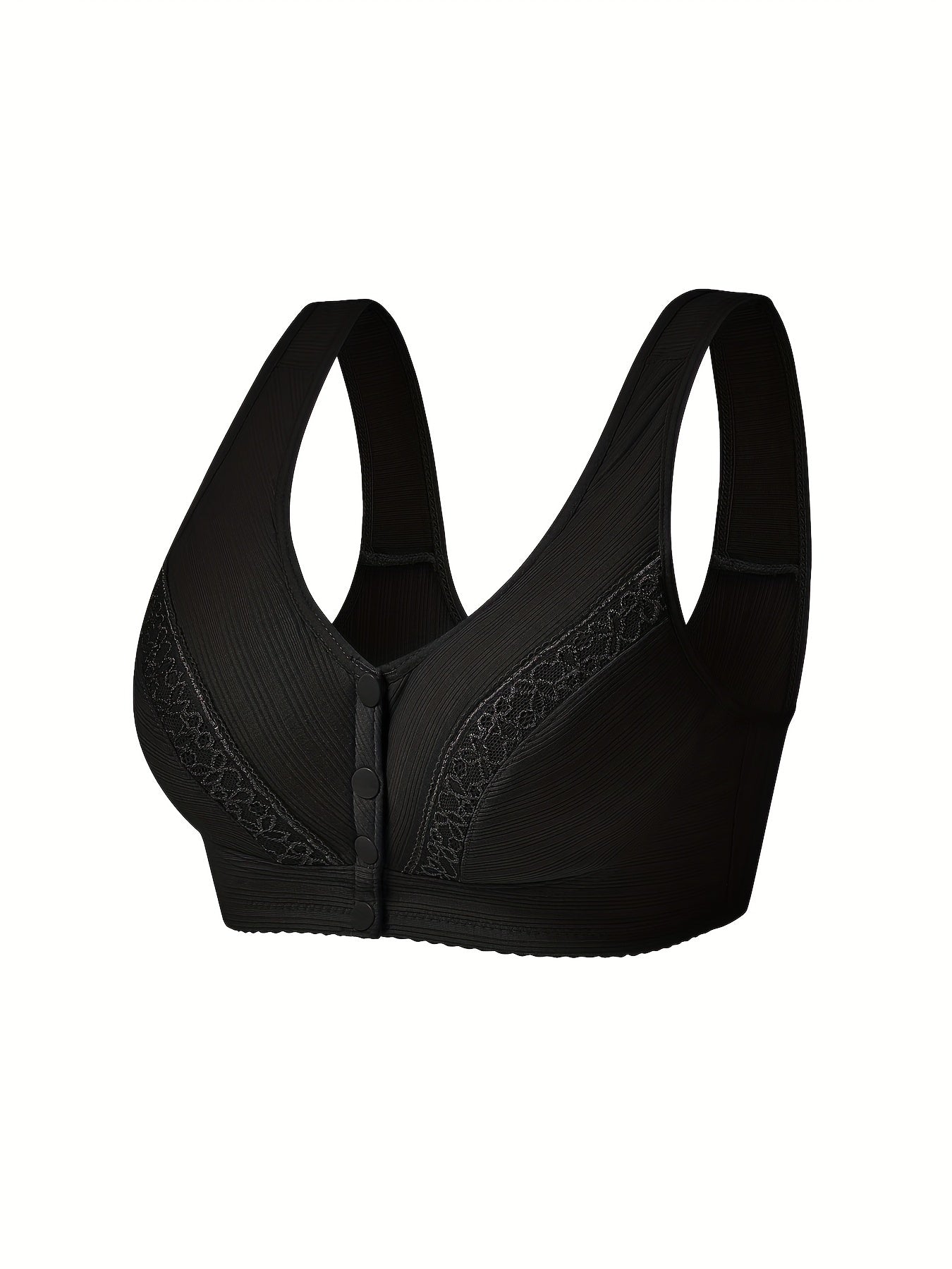 6pcs Lace Wireless Front Buckle Bras Comfortable & Breathable