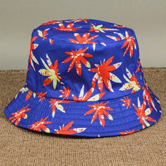 Maple Leaf Print Bucket Hat Sun Protection Outdoor Hat