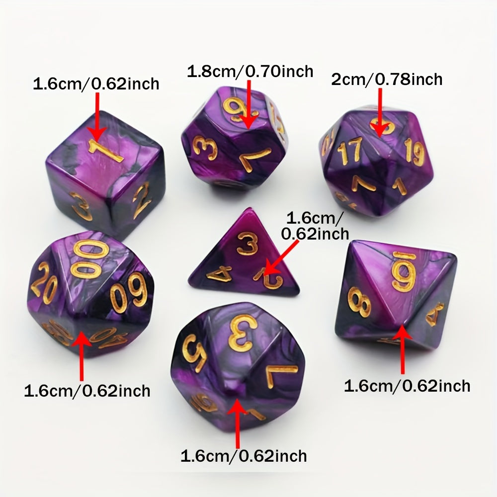 7pcs Party Polygon Dice Set Funny Games For Family Gatherings