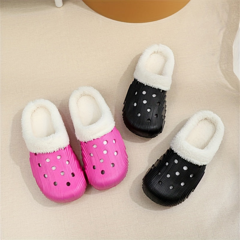 Boys Fleece House Shoes Non Slip Soft Bottom Winter Walking Shoes