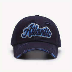 Baseball Cap Outdoor Curved Brim Embroidered Hat Washed Sunscreen Peak Cap