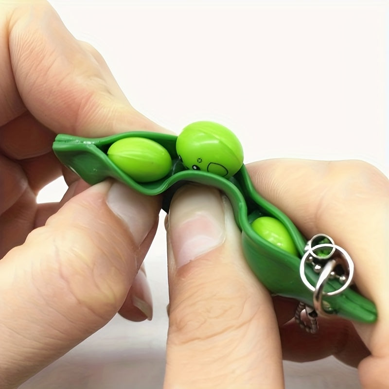 Pea Squishy Keychain Stress Relief Toy