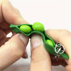 Pea Squishy Keychain Stress Relief Toy