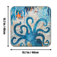 Soft Flannel Sea Turtle Octopus Print Chair Cushion