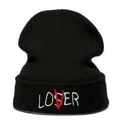 Men's Winter Knitted Embroidered Beanie Hat for Thermal Warmth