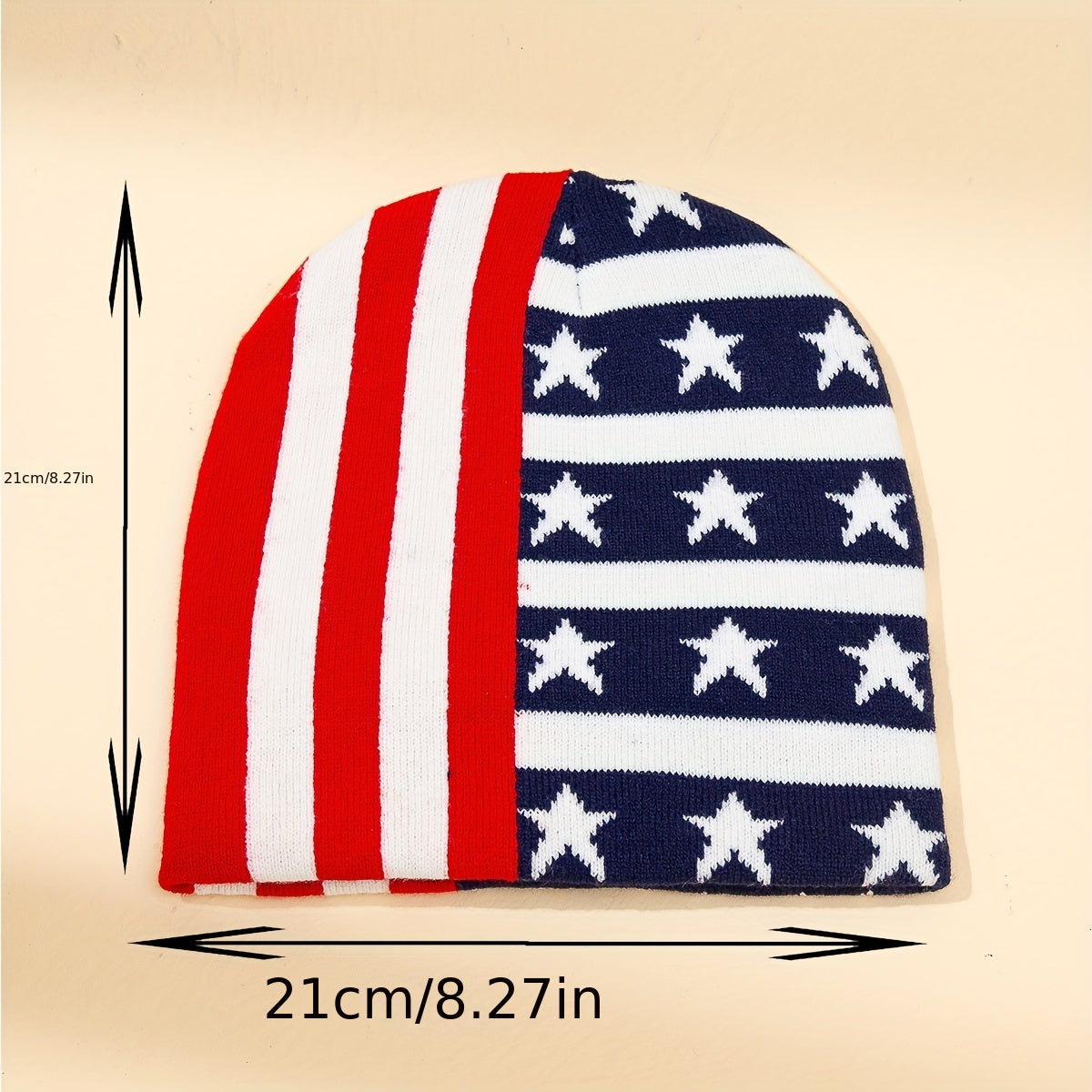 Independence Unisex Beanie Cap Flag Jacquard Hip Hop Knit Hat Patriotic