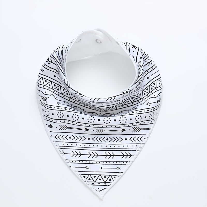 5pcs Cotton Absorbent Baby Triangle Towels Feeding Bibs