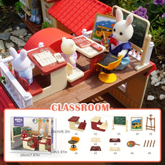 1:12 Dollhouse Classroom Pool Playground Accessories Lighting F
