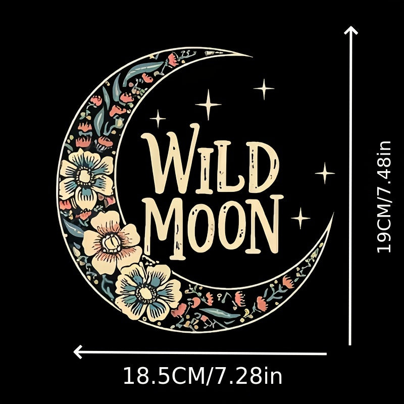 Wild Moon Washable Heat Transfer Sticker for Clothing