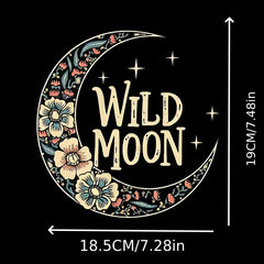 Wild Moon Washable Heat Transfer Sticker for Clothing