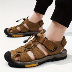 Men's Outdoor Draw String Sandals Hook & Loop Closure Shoes