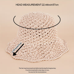 Flower Foldable Sun Hat Seaside Vacation Sun Hat