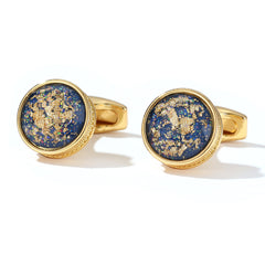 Round Golden Men's Cufflinks