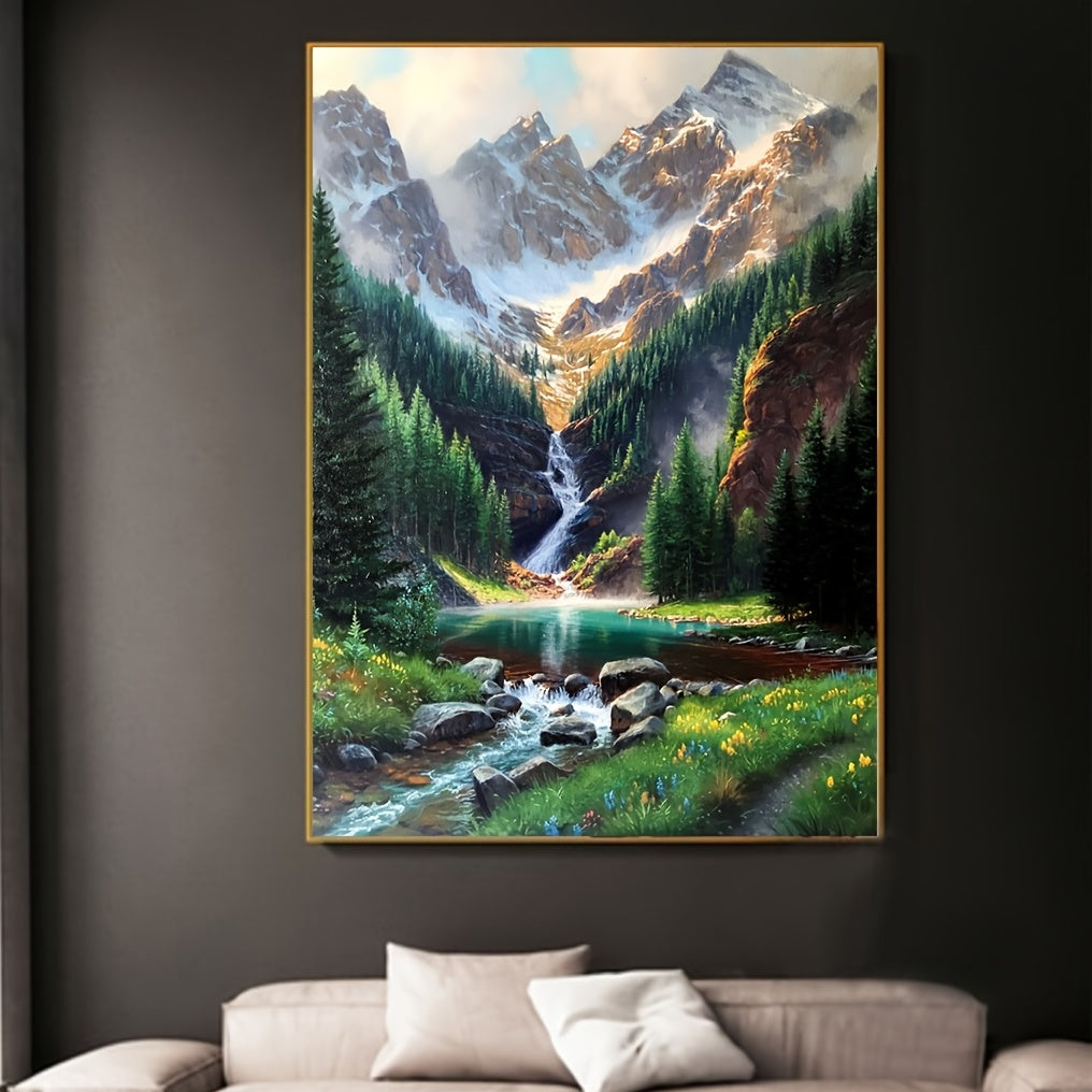 1pc Mountain Water Scenery 40 Painting By Numbers Acryl