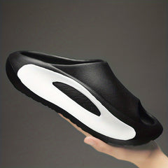 Men's Platform Slides Open Toe Slip On Slippers