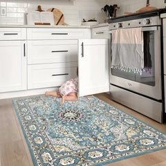 Vintage Boho Area Rugs Non slip Fluffy Rugs Machine Washable Waterproof