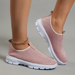 Women's Rhinestone Decor Sneakers Lightweight Outdoor Shoes