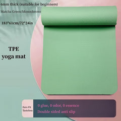 Thick Non-Slip TPE Yoga Mat for Stability and Comfort