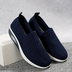 Women's Breathable Slip On Platform Shoes Air Cushion Walking Shoes