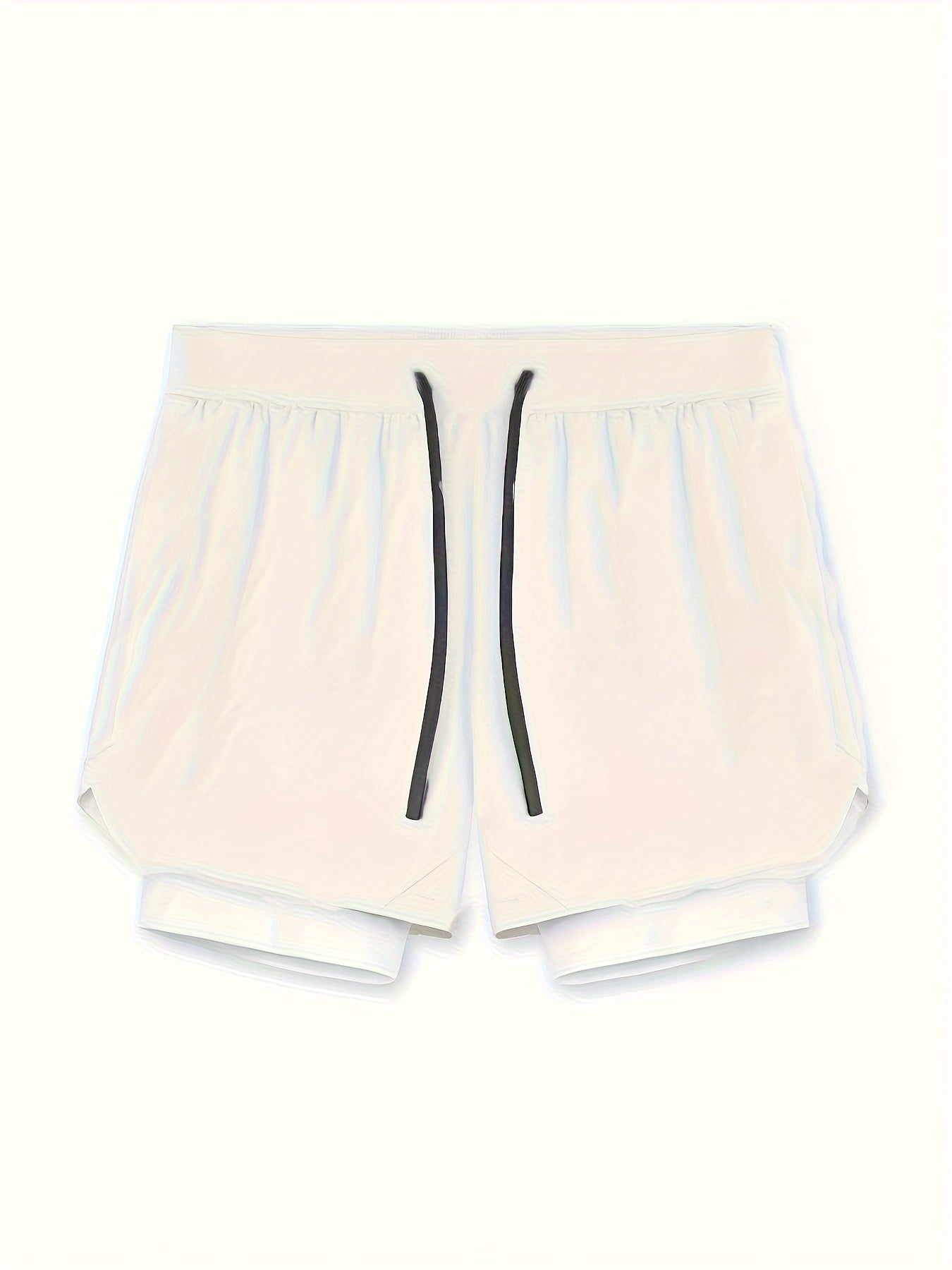 Men's Double Layer Sports Shorts with Pocket