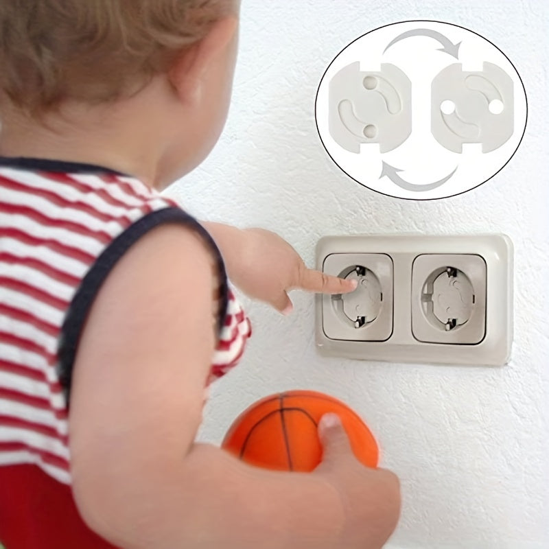30pcs Baby Socket Protection Child Lock Glue-On Safety Sockets