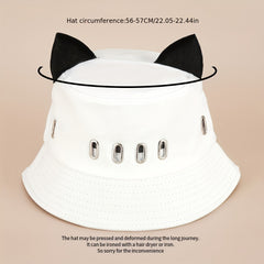 Cat Ears Couple Bucket Hat Lightweight Fisherman Cap