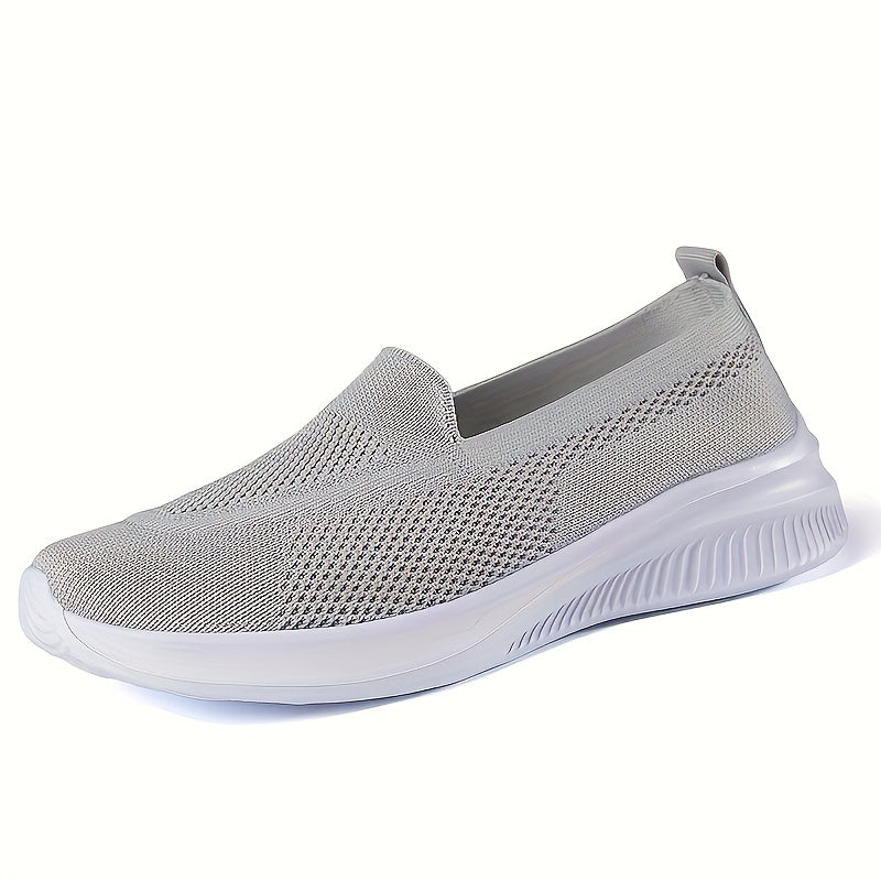 Mesh Breathable Casual Shoes Lightweight Knitting Walking Flats