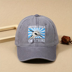 Anime On Strike Baseball Cap Washed Distressed Adjustable Dad Hats