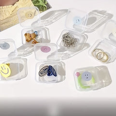 10pcs Transparent Small Storage Box Anti Oxidation Jewelry Case