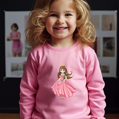 OERYUI Cartoon Princess Crew Neck Pullover Top for Kids