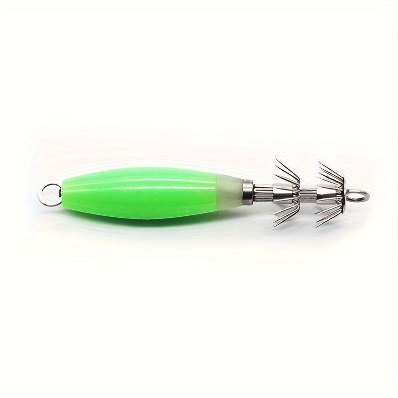 1pc Stainless Steel Luminous Squid Hook Night Light Octopus Hook Sea Fishing Acc