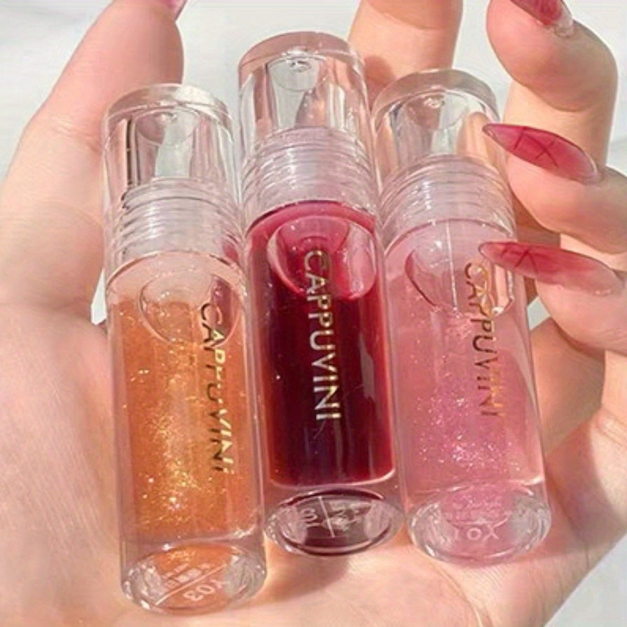 3pcs Shimmering Popsicle Lip Glaze Moisturizing Lip Gloss