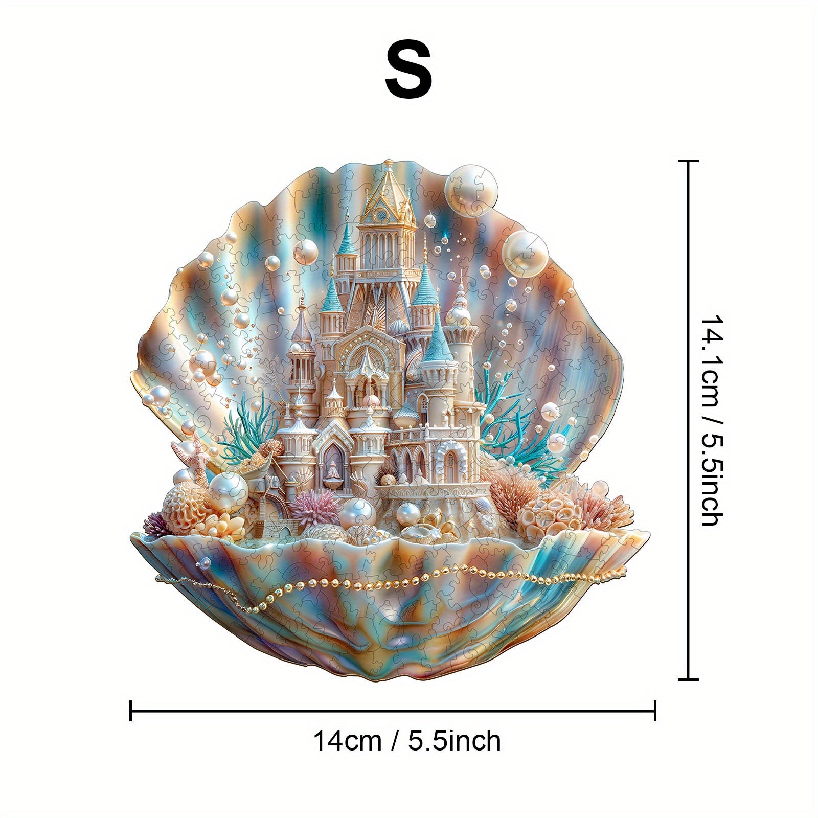 Wooden Jigsaw Puzzle Pearl Castle 1 Unique Animal Shaped Brain Teaser