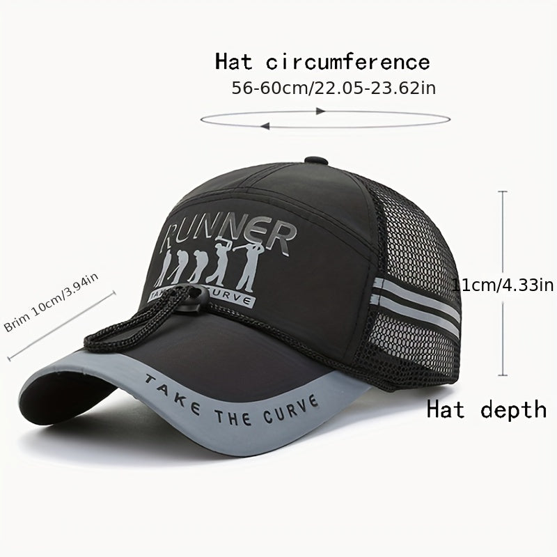 Classic Baseball Cap Summer Gauze Fishing Cap With Chin Fixed Rope