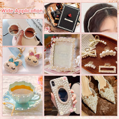 3090pcs Pearl Sticker Gems for Hair Face Makeup Nails Crafts