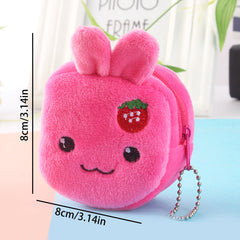 Animal Plush Coin Purse with Zipper - Great Gift