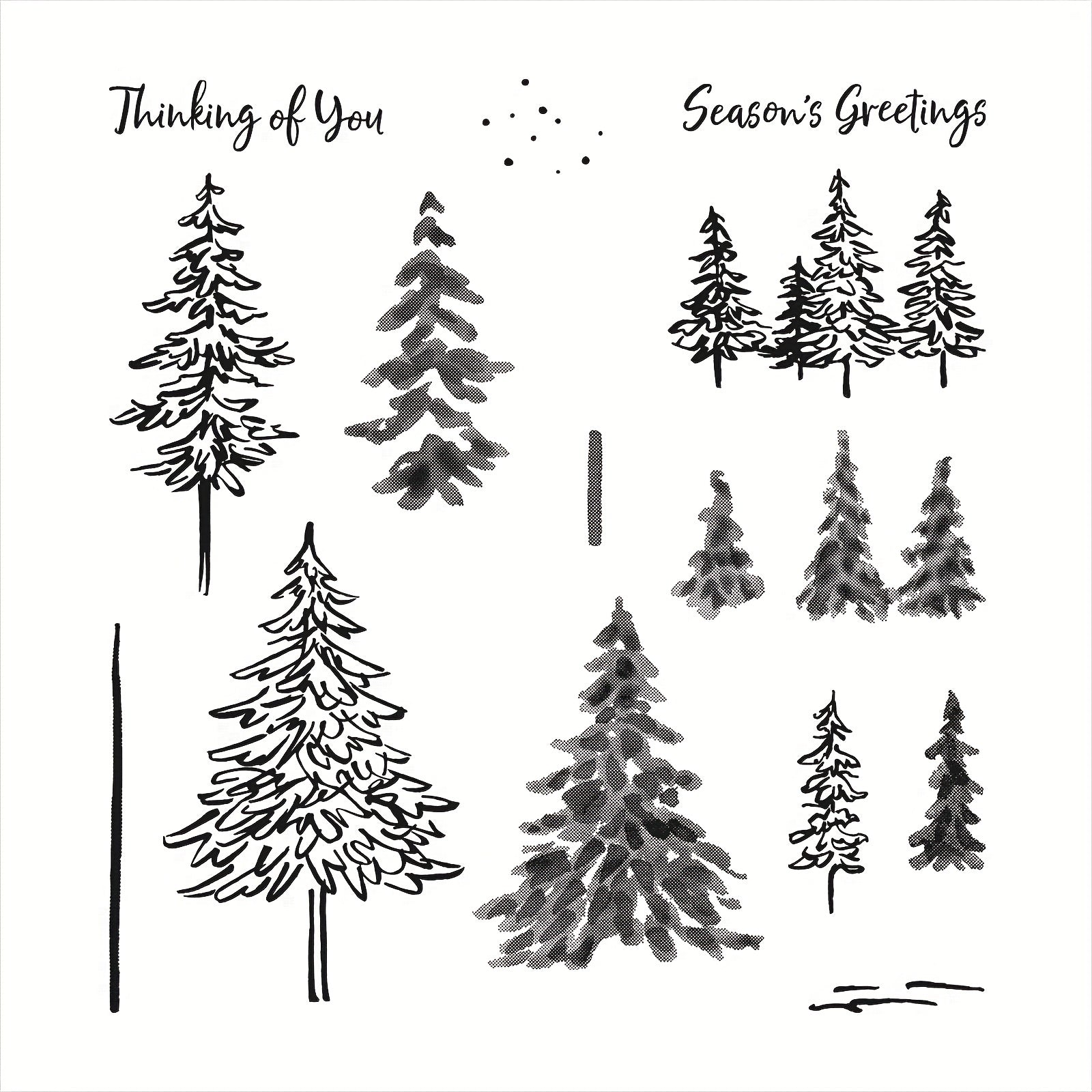 Trees Metal Cutting Dies And Stamps For Scrapbooking DIY Craft