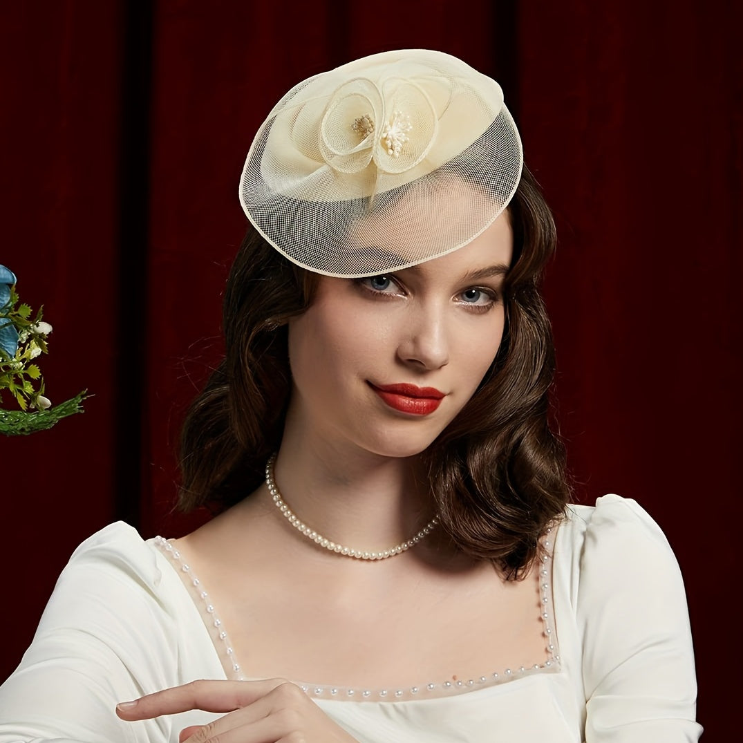 Vintage Pillbox Hat Feather Headwear Wedding Tea Party Hat