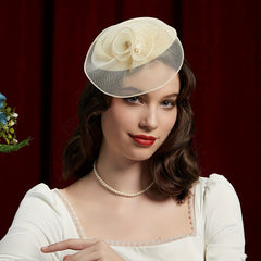 Vintage Pillbox Hat Feather Headwear Wedding Tea Party Hat