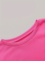 Women's Plus Solid Long Sleeve Sweatshirt & Pants Set