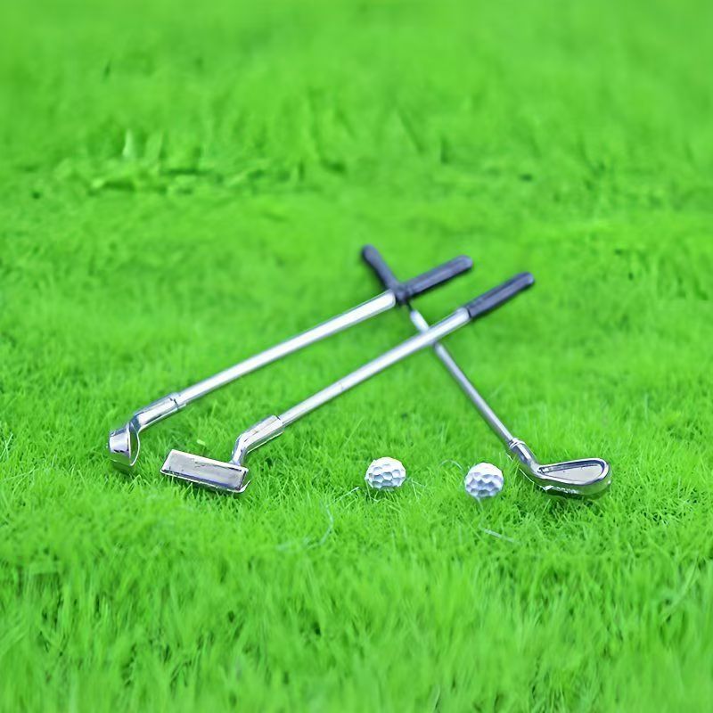 5 Mini Golf Ball Doll House Miniatures Alloy Decoration Collectors