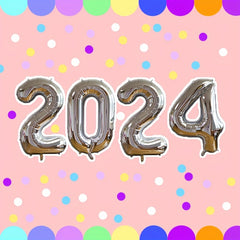 2022 New Year Balloons Golden Silvery Rose Golden Balloons Party Decorations