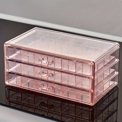 Large Capacity Transparent Jewelry Storage Box Drawer Style