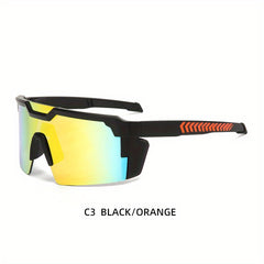 Men's Outdoor Sports Riding Sunglasses Anti Glare Anti UV Large Frame Glasses