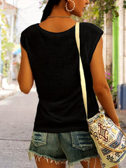Graphic Print Sleeveless Tank Top Women's Casual Summer and Spring Top