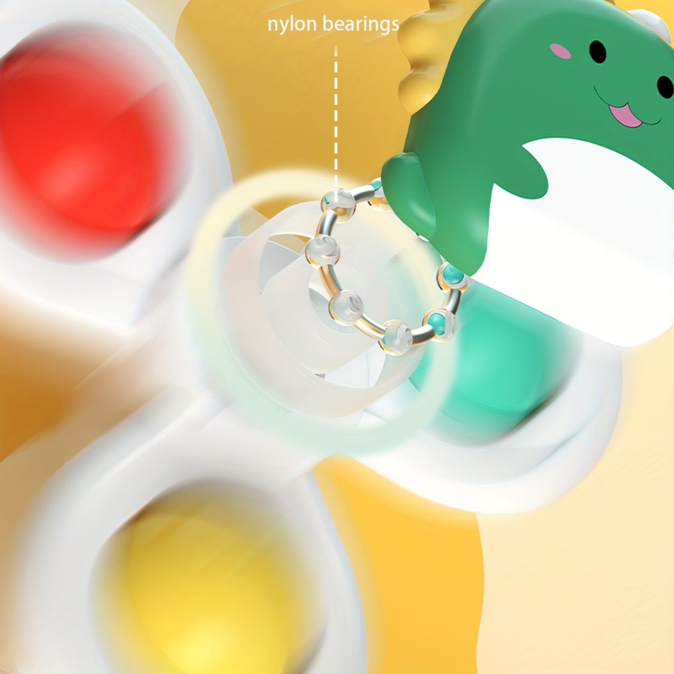 3pcs Suction Cups Spinning Top Toy Baby Game Infant Teether Stress Relief