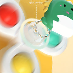 3pcs Suction Cups Spinning Top Toy Baby Game Infant Teether Stress Relief