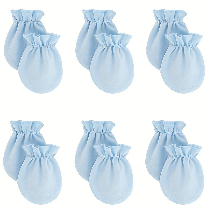 6pcs Toddler Baby Casual Thermal Mittens for Autumn and Spring