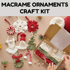 8pcs Woven Christmas Decorations DIY Kit - Perfect Holiday Gift