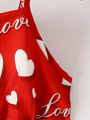 Toddler Girls Heart Graphic Belted Cami Princess Dress
